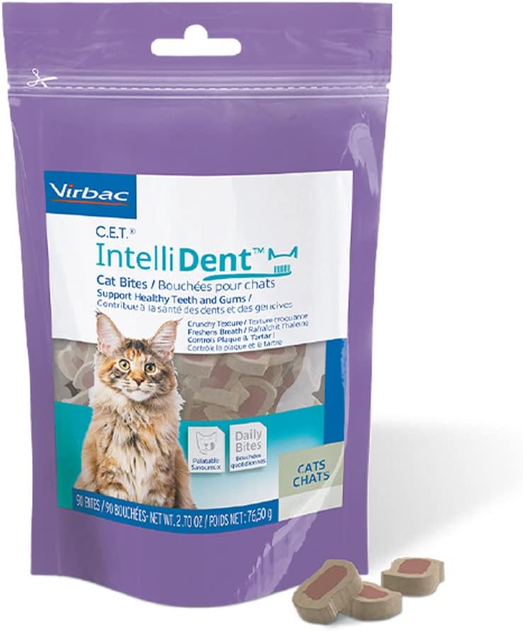 버박(Virbac) C.E.T. 인텔리덴트 고양이용 덴탈 간식 76.5g 3세트