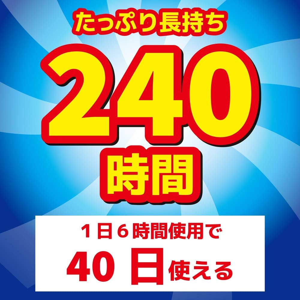 킨쵸 휴대용 전자식 모기 퇴치기 세트 (240시간 지속, 슬림 타입, 후크 포함, 리필 2개입)