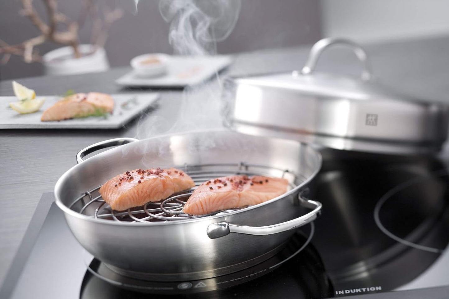 ZWILLING(츠빌링) 플러스 스모커 세트 28cm / IH 대응 / 4L / 스테인리스 3중 구조 / 정품 40999-028