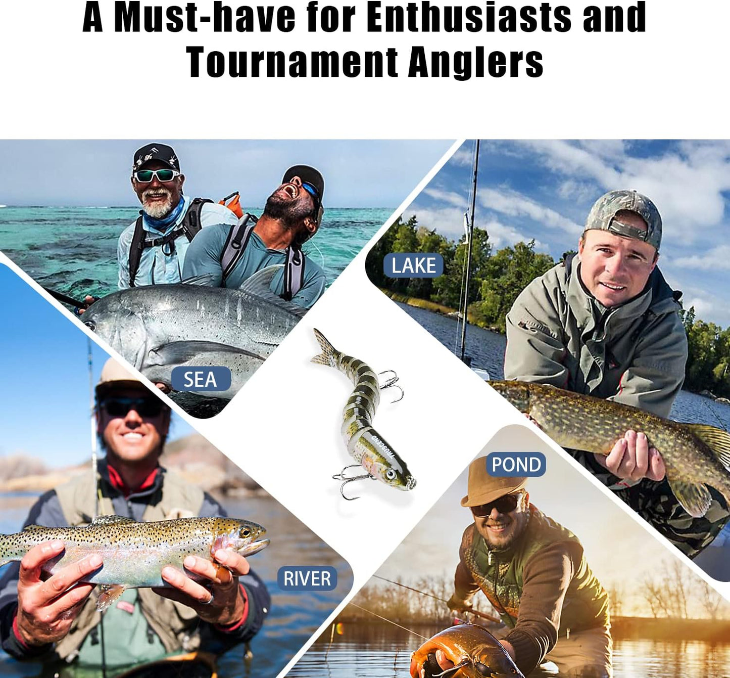 TRUSCEND 10관절 리얼 피쉬 루어 10cm 10g 미노우 낚시루어 A3-10cm,10g