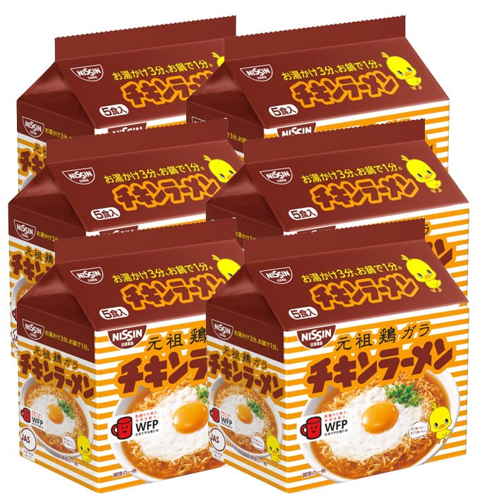 닛신식품 치킨라면 5개입 × 6팩 (인스턴트 봉지면) 총30팩