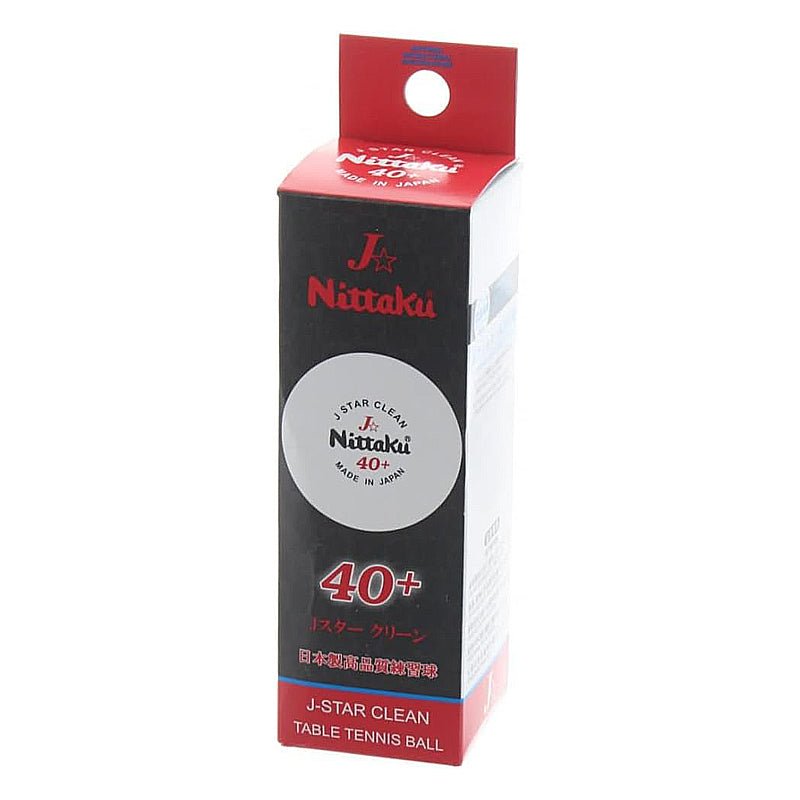 니타쿠(Nittaku) J스타 클린 탁구공 (3개입 / 40mm / 화이트 / 일본제) 1성 5세트 연습용