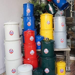 Dulton 달튼 가베지 캔 1L 탁상용 뚜껑형 철제 휴지통 색상4종