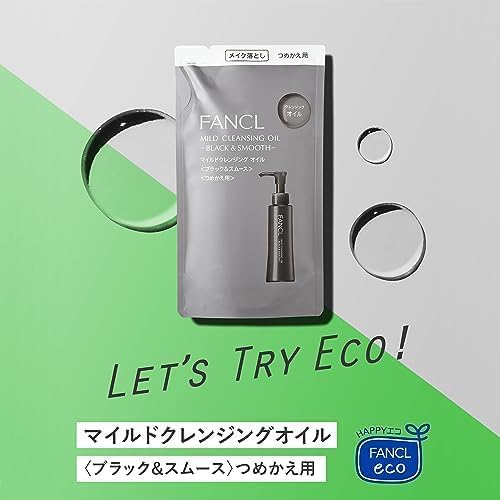 FANCL 마일드 클렌징 오일 블랙 스무스 리필용 (115mL × 3개 세트)