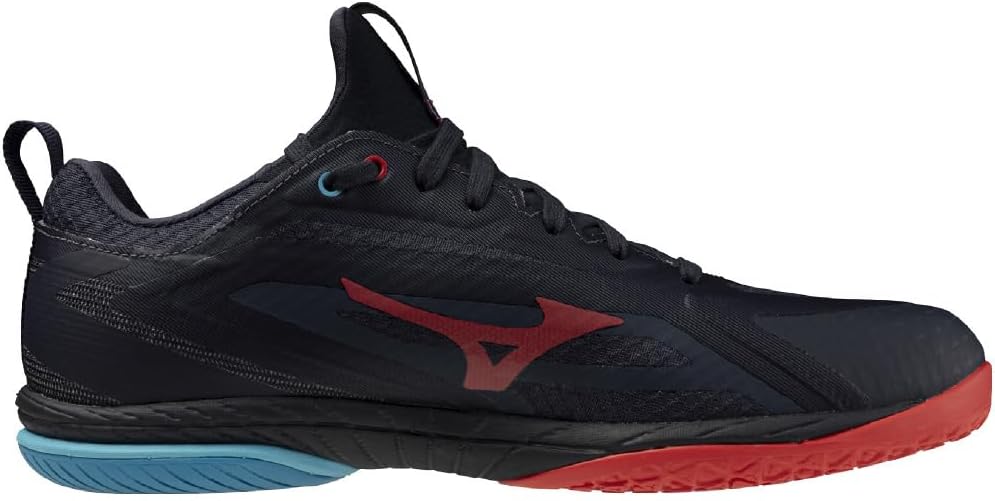 미즈노 MIZUNO 웨이브 드라이브 NEO4 남녀공용 탁구화 2E 다크그레이 레드 블루