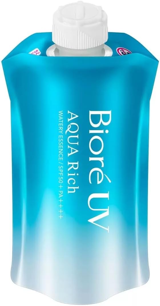 비오레 아쿠아리치 워터리 에센스 선크림 120g + 리필 120g  SPF50+ / PA++++ | 대용량 3.4배 | 슈퍼 워터프루프 | 화장품처럼 가볍고 촉촉한 자외선차단제