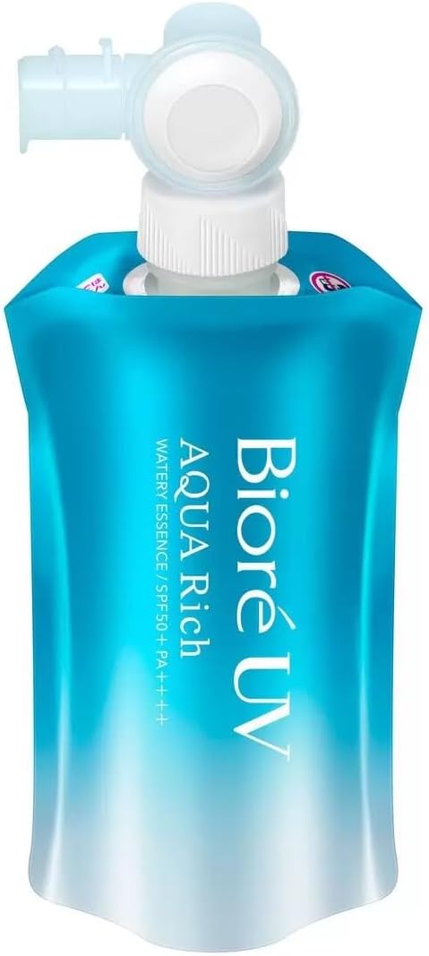 비오레 아쿠아리치 워터리 에센스 선크림 120g + 리필 120g  SPF50+ / PA++++ | 대용량 3.4배 | 슈퍼 워터프루프 | 화장품처럼 가볍고 촉촉한 자외선차단제