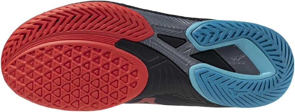 미즈노 MIZUNO 웨이브 드라이브 NEO4 남녀공용 탁구화 2E 다크그레이 레드 블루