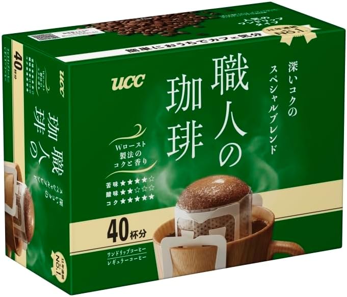 UCC 직인의 커피 스페셜 블렌드 드립백 40개입 │ 깊은 풍미 │ W로스트 공법 │ 일본정품