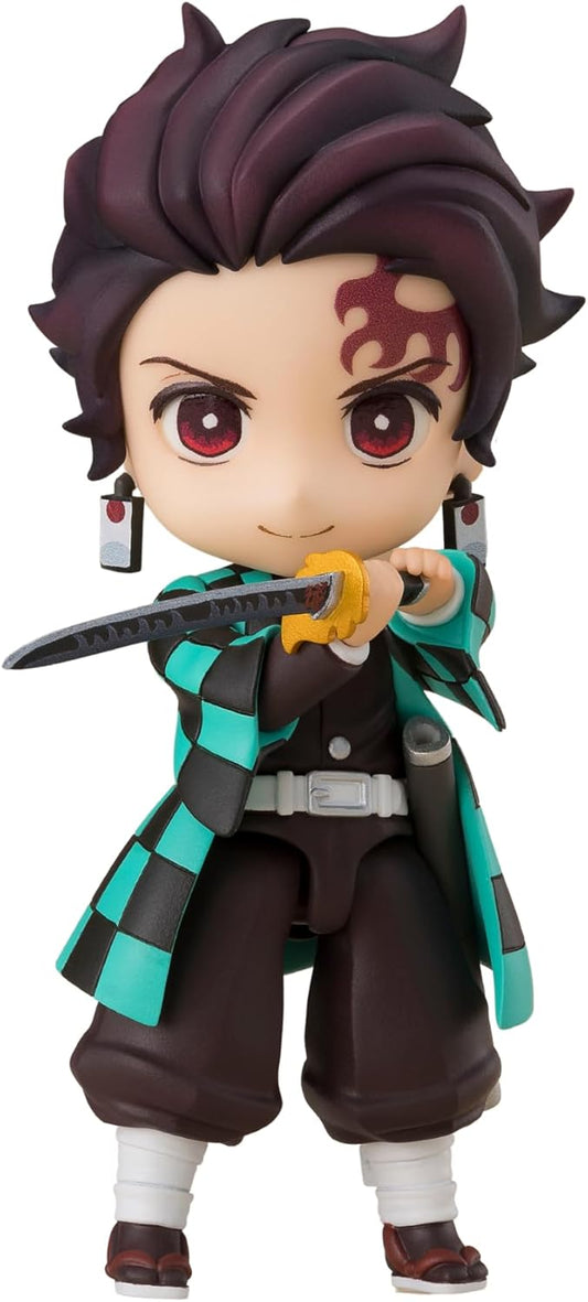 TAMASHII NATIONS Figuarts mini 귀멸의 칼날 카마도 탄지로 (렌고쿠 교쥬로 칼자루 일륜도 ver.) 약 90mm PVC & ABS 도색 완성 가동 피규어