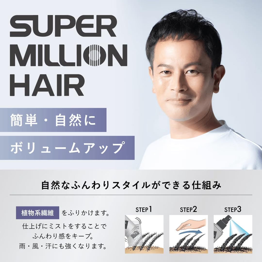 슈퍼 밀리언 헤어 30g No.2 다크브라운 흑채 헤어 파우더