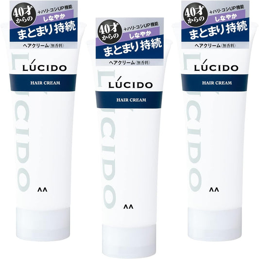 LUCIDO (루시도) 헤어 크림 | 남성용 스타일링제 | 160g × 3개 세트