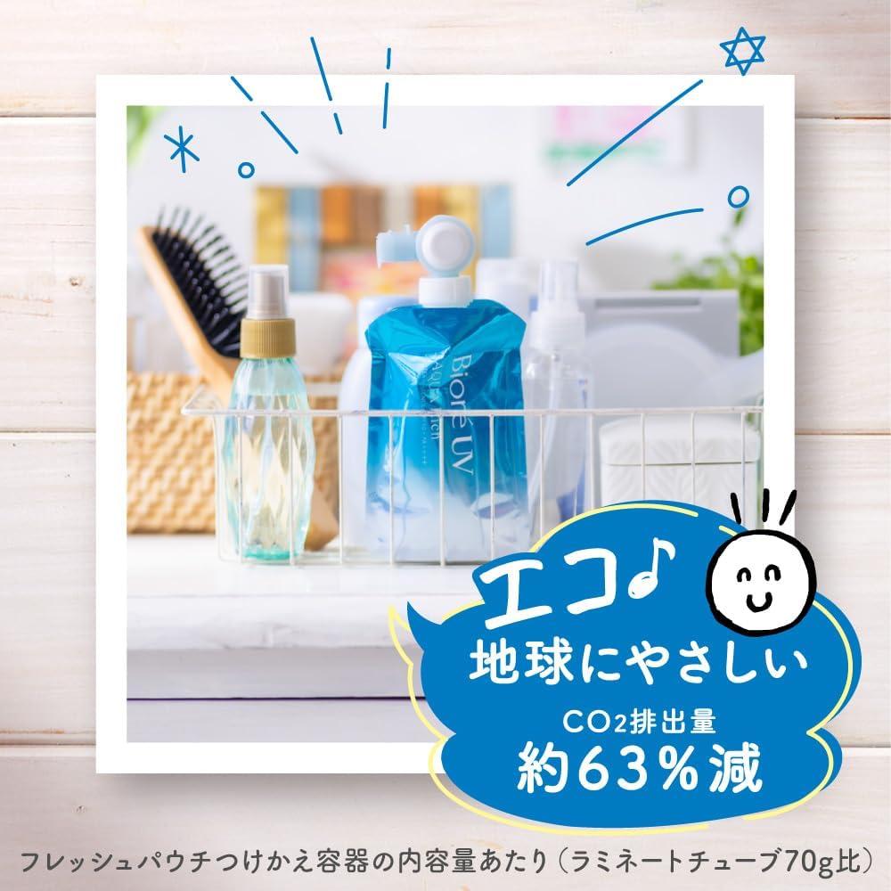 비오레 아쿠아리치 워터리 에센스 선크림 120g + 리필 120g  SPF50+ / PA++++ | 대용량 3.4배 | 슈퍼 워터프루프 | 화장품처럼 가볍고 촉촉한 자외선차단제