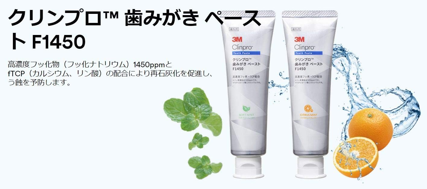 3M 클린프로 치약 F1450 (소프트 민트) 90g × 3개 세트