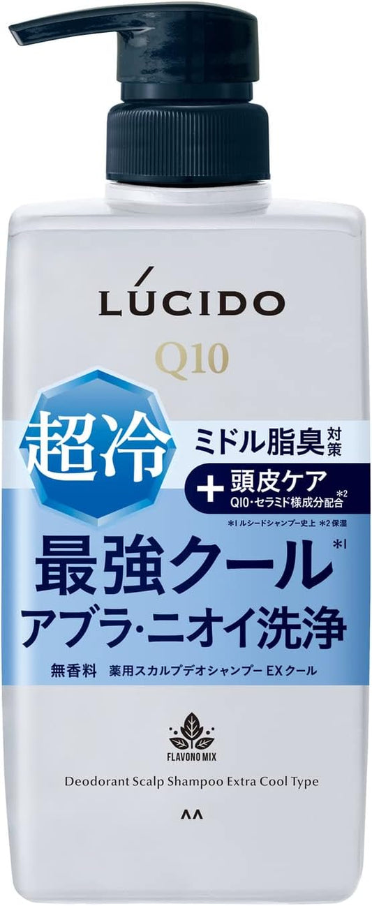 LUCIDO (루시도) 약용 스칼프 데오 샴푸 | EX 쿨 타입 | 남성용 두피 &탈모 관리 | 450mL