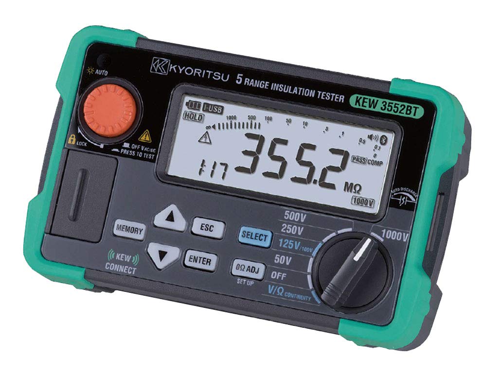 교리츠 KEW 3552BT Bluetooth 절연저항계 6레인지 디지털 절연저항 측정기 (50V~1000V / 메모리 1000건)