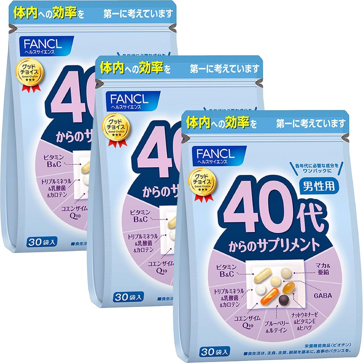 FANCL 40대부터의 서플리먼트 남성용 45~90일분 / 개별 포장