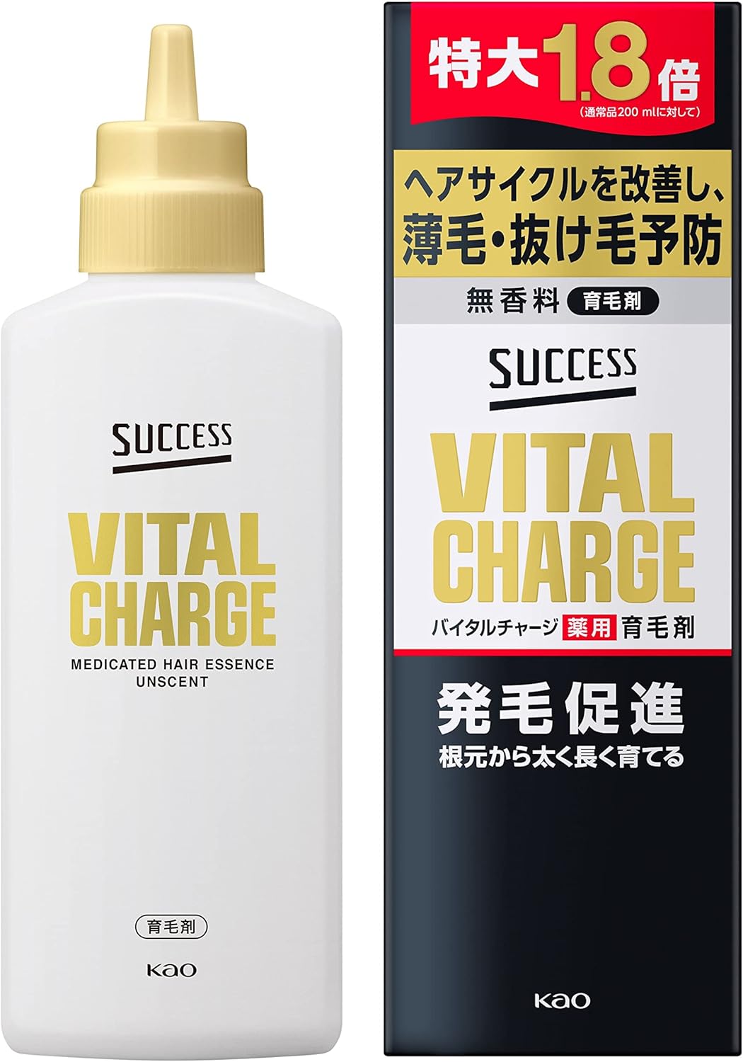 카오 석세스 바이탈 차지 약용 두피 케어 토닉 360ml 대용량 (약 1.8배)