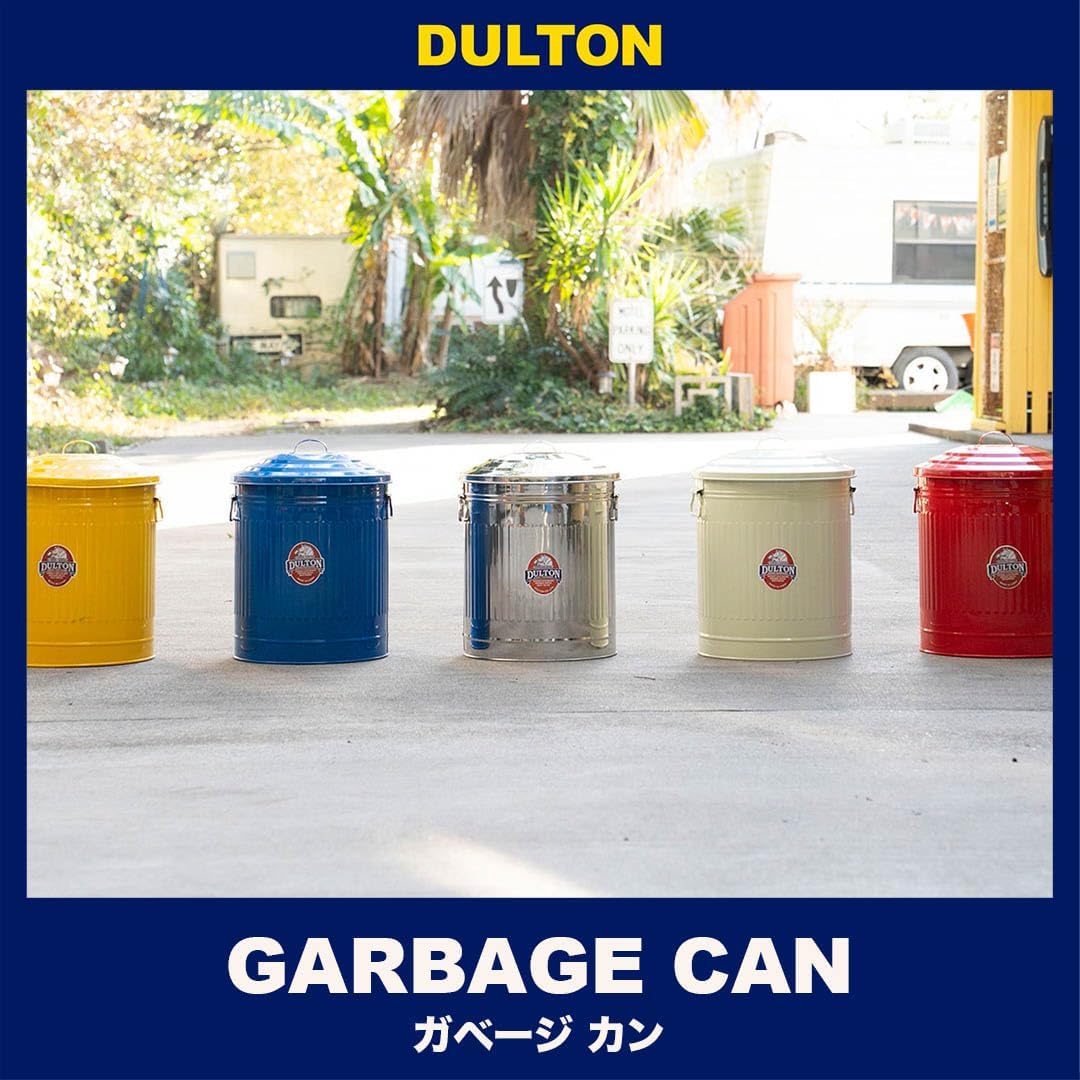 Dulton 달튼 가베지 캔 S사이즈 12L 레드 (뚜껑형 철제 휴지통) 색상4종