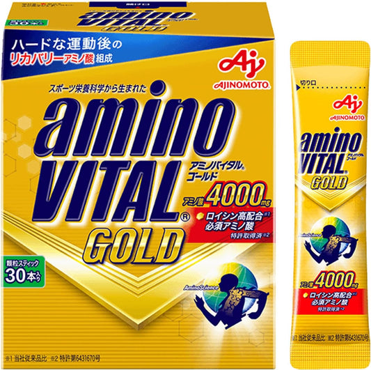 아지노모토 아미노바이탈 GOLD 자몽맛 (30포입 / EAA 4000mg 함유 / BCAA・EAA 근육 회복 아미노산 보충제)