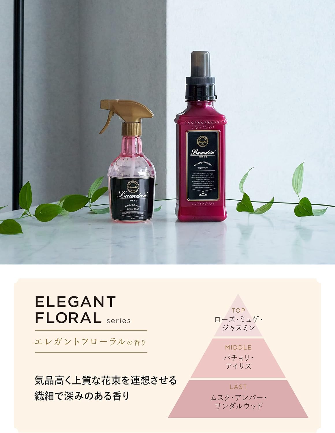 랜드린 패브릭 미스트 엘레강트 플로럴 세트  본품 370ml  리필 320ml (총 690ml)