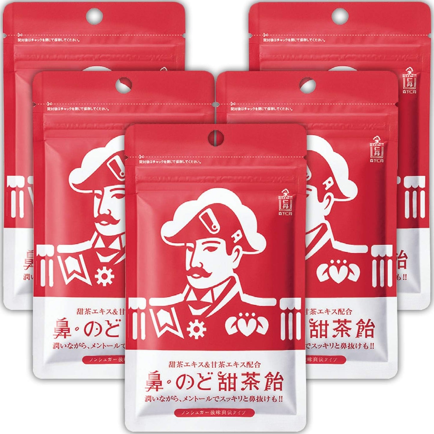 모리시타 진탄 코·목 텐차 캔디 (38g × 5봉)
