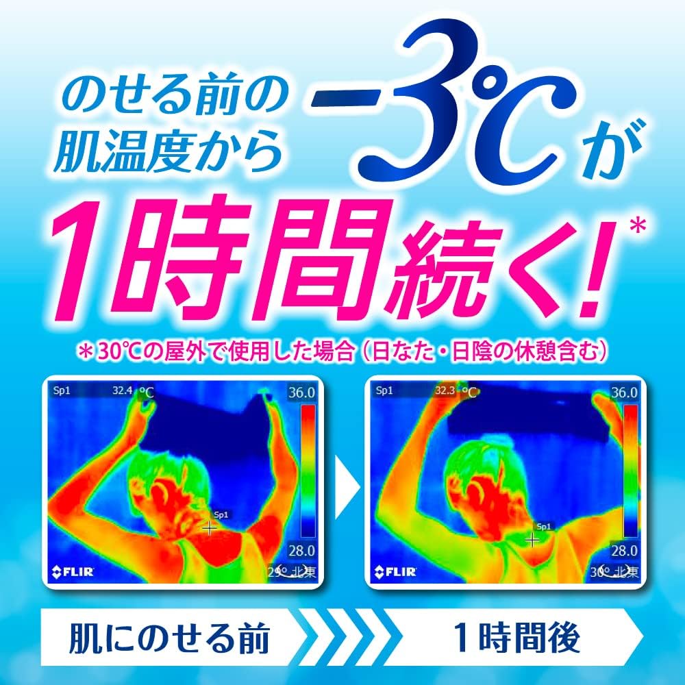 더운 날씨 대비에도 활용 가능! 비오레 냉타월 3개 세트 (5매입 × 3세트) 무향+ 시트 포함