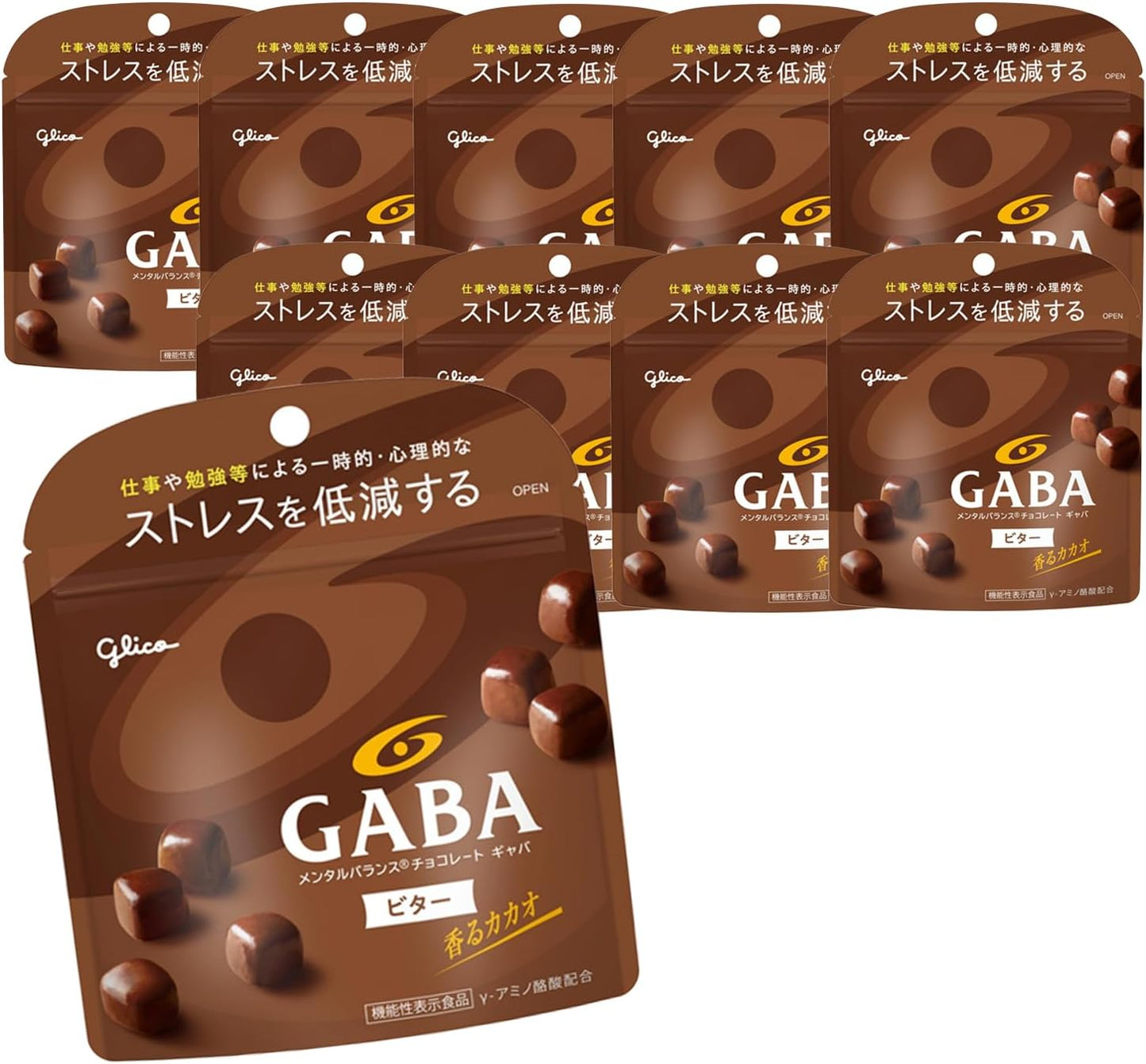 GABA 멘탈 밸런스 초콜릿 비터 스탠드 파우치 51g × 10봉