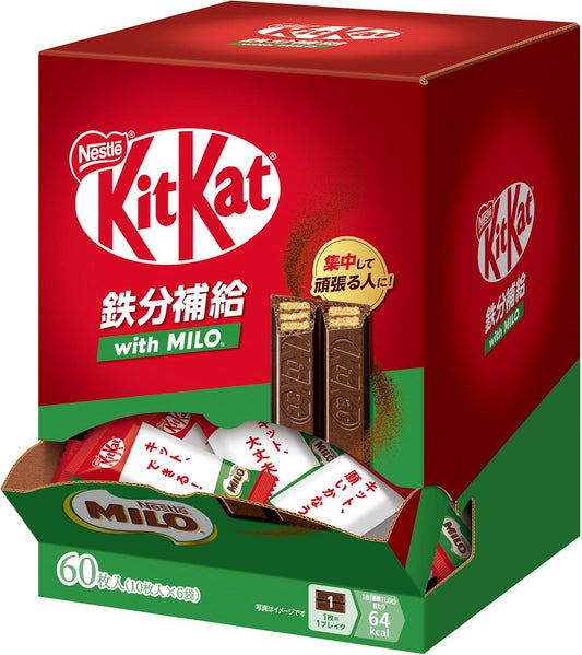 네슬레 재팬 킷캣 철분보충 with MILO 대용량 박스 (60개입)