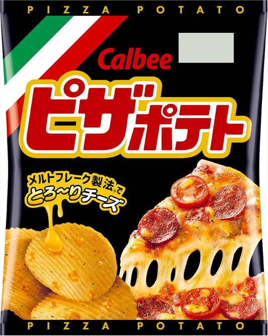 카루비 피자포테토 60g × 12봉 세트 (일본산 치즈 포테이토칩)