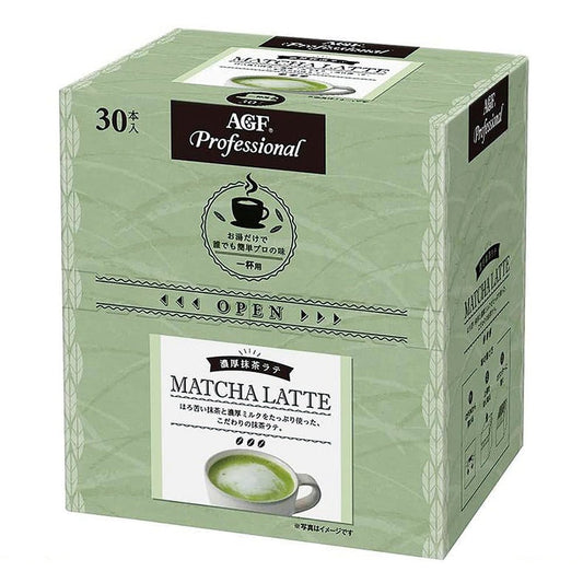 AGF 프로페셔널 진한 말차 라떼 스틱 30개입 일본산 인스턴트 말차라떼  1잔용 개별포장