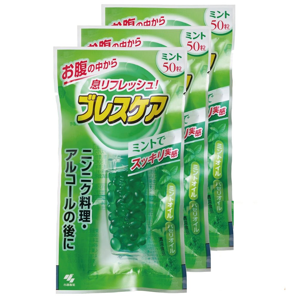 브레스케어 민트 본품 150정 (50정×3개) / 물과 함께 먹는 구취 케어 캡슐