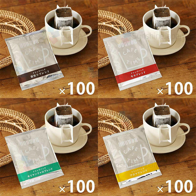 도토루 드립팩 100피스  진한볶은향 킬리만자로모카아로마 / 버라이어티 팩 40피스 일본직배송/일본커피의 진수/향선택/일본드립커피