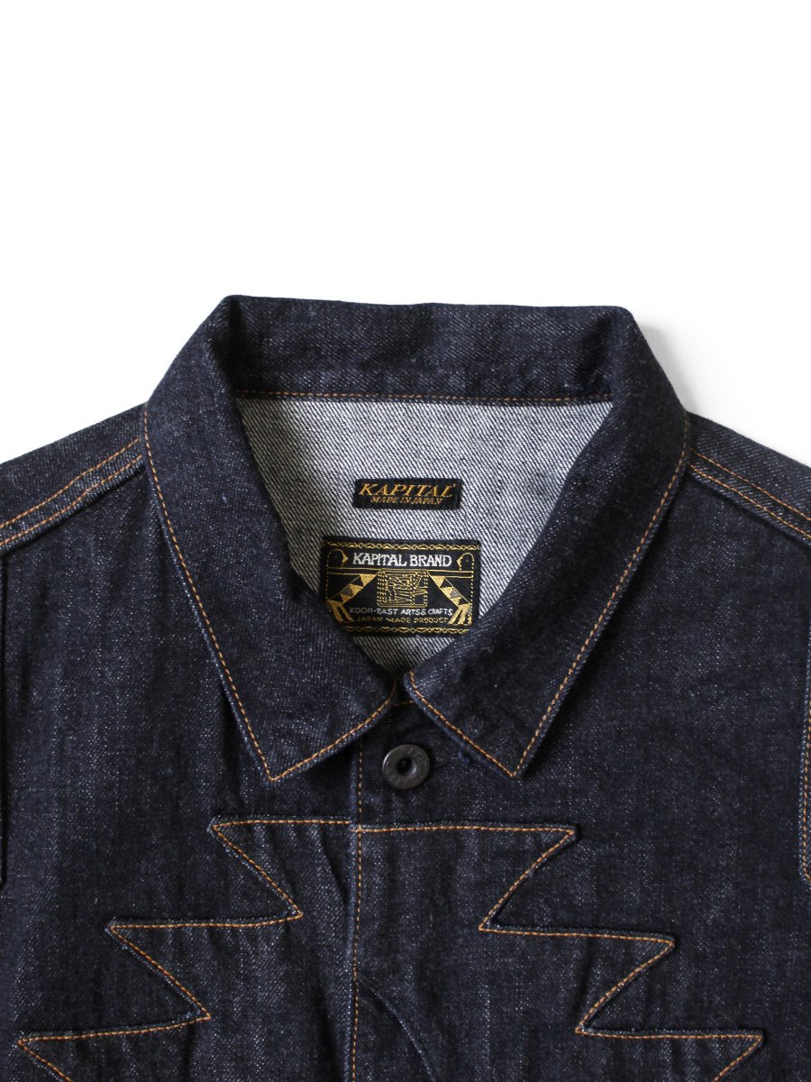 Kapital 캐피탈12oz 데님 산토도밍고 썬더버드 재킷 K2504LJ175
