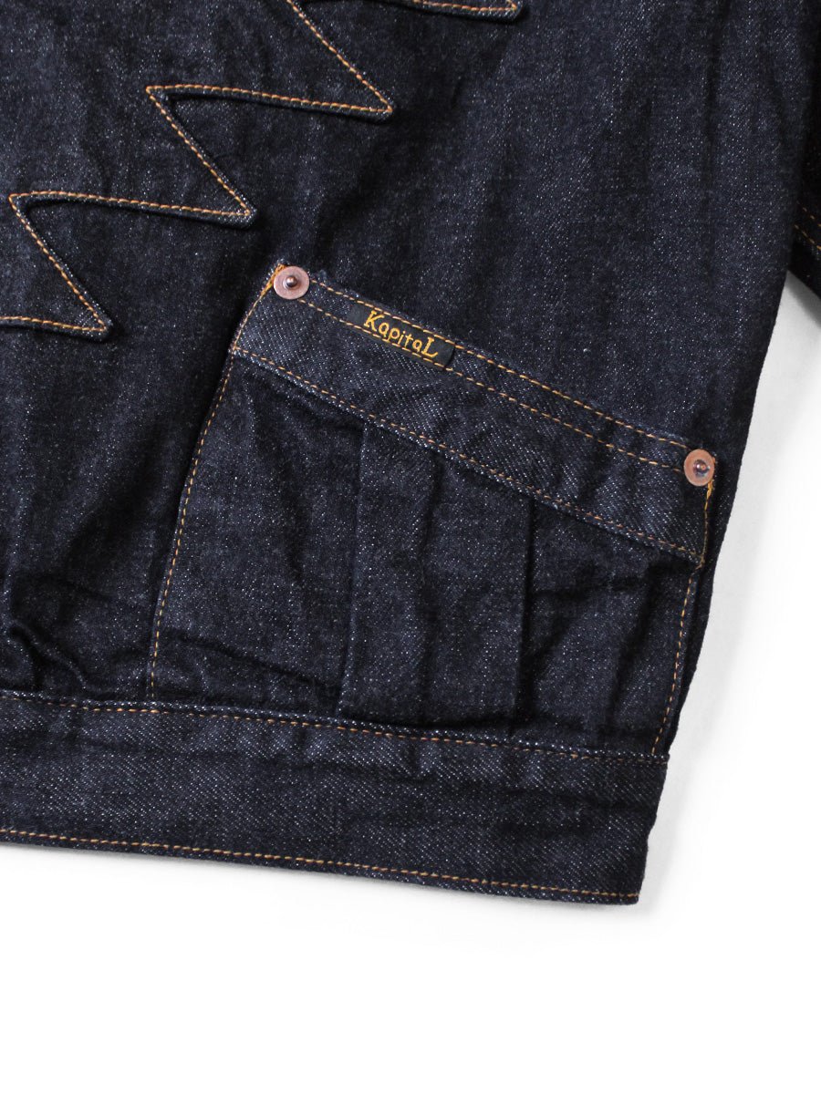 Kapital 캐피탈12oz 데님 산토도밍고 썬더버드 재킷 K2504LJ175