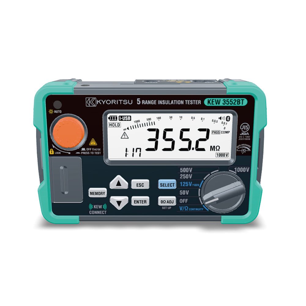 교리츠 KEW 3552BT Bluetooth 절연저항계 6레인지 디지털 절연저항 측정기 (50V~1000V / 메모리 1000건)