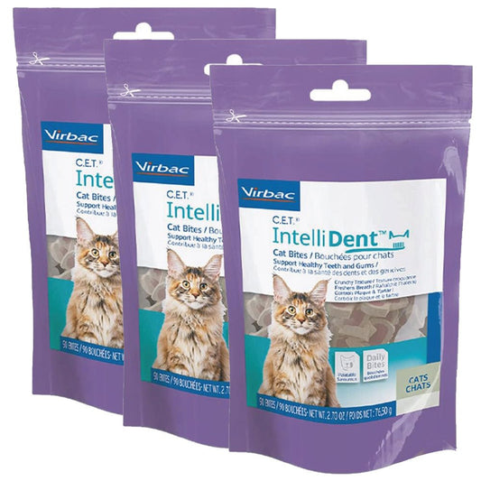 버박(Virbac) C.E.T. 인텔리덴트 고양이용 덴탈 간식 76.5g 3세트